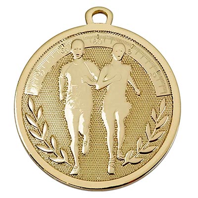 Gold running medals 45mm