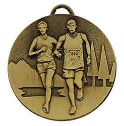 Bronze running medals