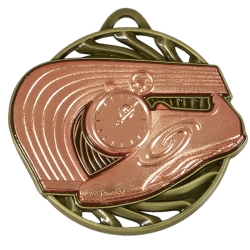 Bronze Running Track Medal 50mm