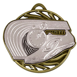 Silver Running Track Medal 50mm