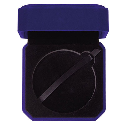Aspire Blue Velour 70mm Medal Case