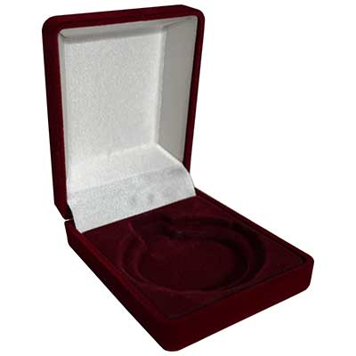 Red Velvet 50mm Medal Case