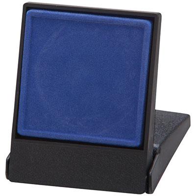 Blue Inner 50mm Black Medal Case