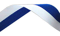 Blue white medal ribbon