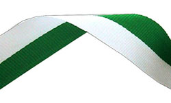 Green white medal ribbon
