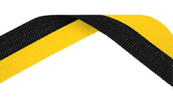 Black yellow medal ribbon