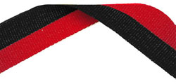 Black red medal ribbon
