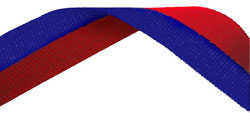 Blue red medal ribbon
